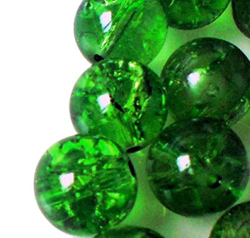 100 pièces 6 mm Perles en Verre Craquelé - Vert...