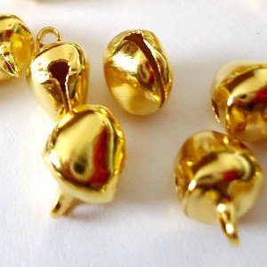 k2-accessories Charm Pendants K2 Accessories A8178 Lot de 100 clochettes de Noël en métal Doré 6 mm code EAN 5055682659577 