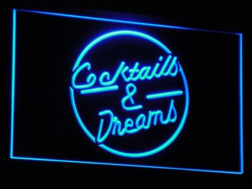 Enseigne Lumineuse i079-b Cocktails & Dream Bee...