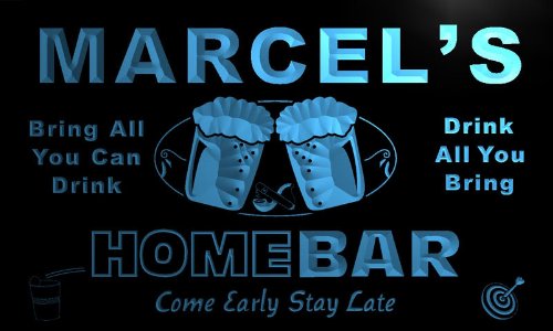 AdvPro Name Enseigne Lumineuse p620-b Marcel's Home Bar Beer Family Last Name Neon Light Sign 5055685642453 (5055685642453)
