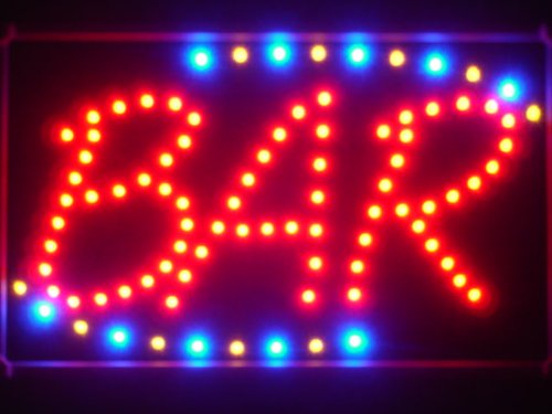 LAMPE NEON ENSEIGNE LUMINEUSE LED led030-r BAR ...