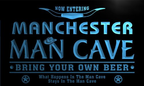 AdvPro Name Enseigne Lumineuse pb2288-b Manchester State Cities Man Cave Cowboys Bar Neon Light Sign 5055685699617 (5055685699617)