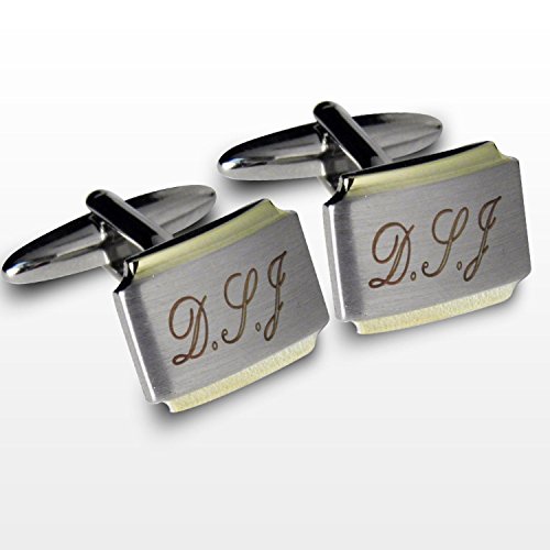 Cellini Boutons de manchette personnalisée avec gravure Plaqué Or 5055707418257 (5055707418257)