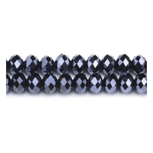 70+ Bleu/Noir Cristal De Bohème 6 x 8mm Perles ...