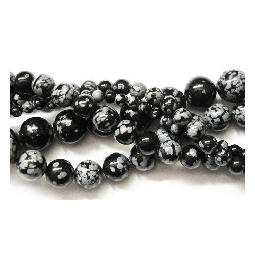 Fil De 45+ Noir/Blanc Obsidienne Flocon De Neig...