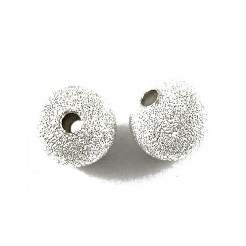 Paquet 50 x Argent Laiton Plaqué 8mm Perles Ron...