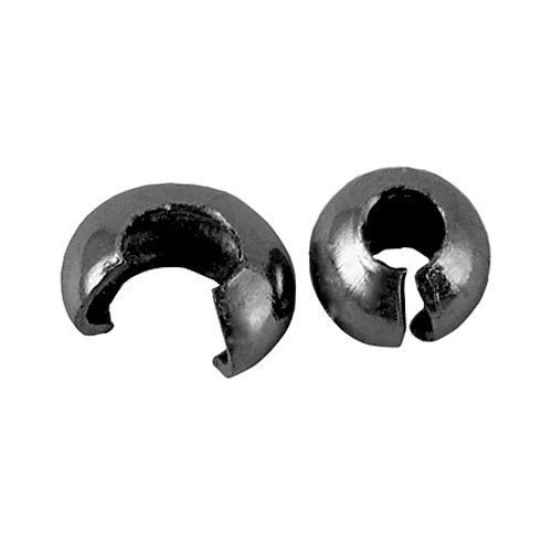 Paquet 100+ Argent Foncé Laiton Plaqué 4mm Cach...