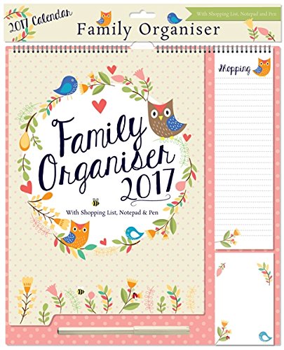 ARPAN 2017 Famille Organisateur Calendar Planner & Pen + Arpan gratuit pour ordinateur portable - Garden Design code EAN 5055711249939 