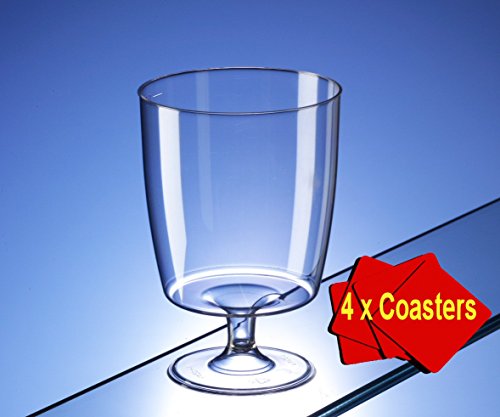 Une Pièce 60 x Verres à Vin en plastique jetabl...