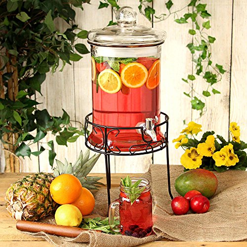 Round Drink Dispenser with Stand 168oz / 4.8ltr