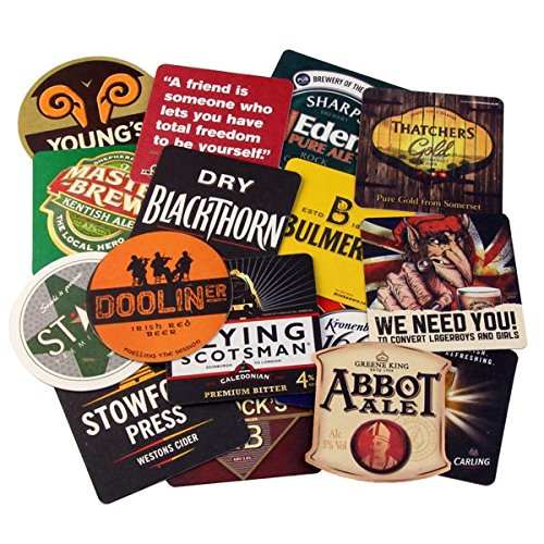 Tapis traditionnel de bière assortis-Lot de 50-...