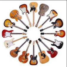 Top Banana Gifts Dessous de verre en bois motif guitares classiques 5055741504534 (5055741504534)