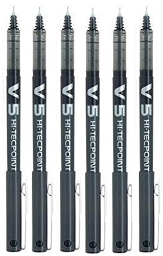 Bx-v5 hi-tecpoint lot de 6 stylos à bille point...