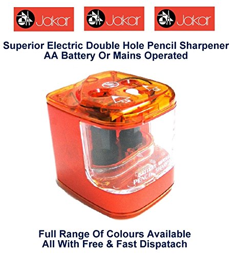 Jakar Taille-crayon électrique Orange deux trou...