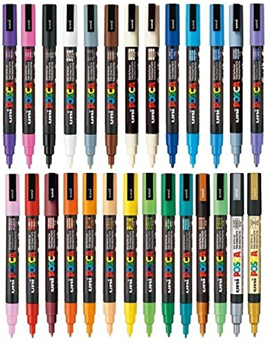 Uni-Posca-PC- 3 m Lot de couleurs assorties Mar...