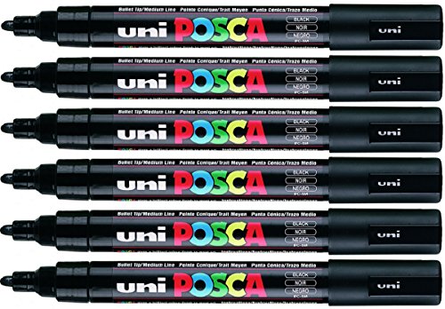 Uni Posca PC-5 M couleur Noir Marqueur peinture...