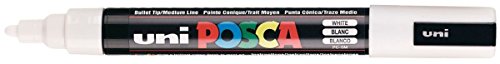 Uni Posca PC-5M White Colour Paint Marker Pens ...