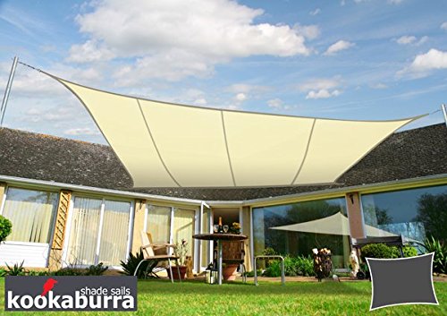 4.0mx3.0m rectangulaire ivoire voile d'ombrage de réception (aérée - résistante à l'eau) 5055773019228 Kookaburra