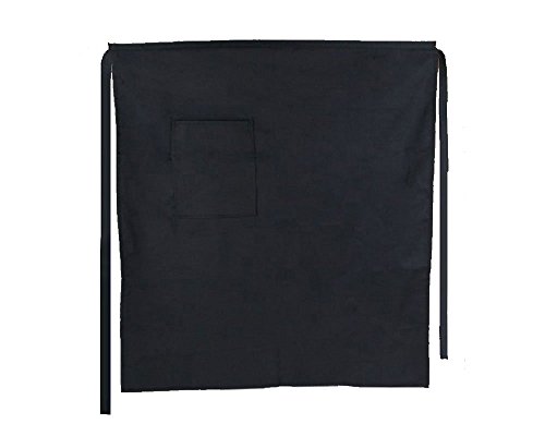 Demi tablier noir de cuisinier matériel de cuis...