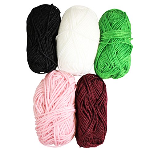 Lot de 5 pelotes de laine de 25g par Curtzy TM