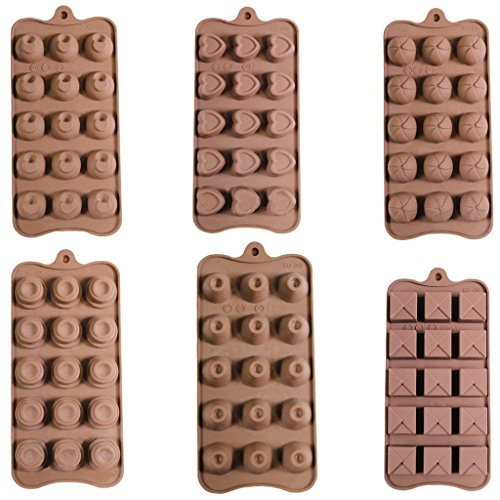 Set de 6 Plateaux en Silicome Flexible Chocolat...