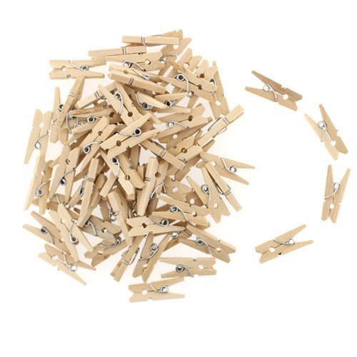 Lot de 100 mini pinces à linge en bois vêtement...