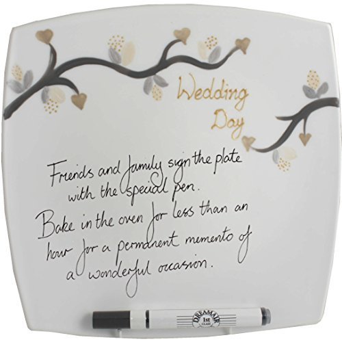Wedding Day Signature Plaque (SQ) or/Taupe