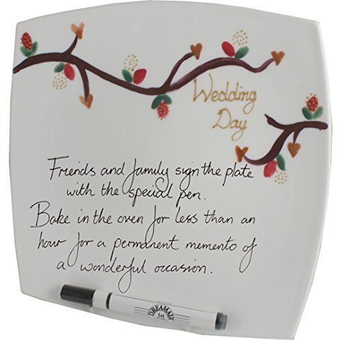 Wedding Day Signature Plaque (SQ) Doré/marron