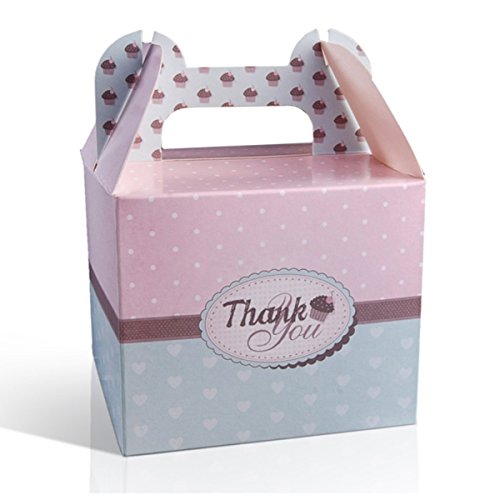 Lot de 10 cœurs à pois et cupcakes XP042 faveur boîtes cadeau 5055855836644 GTR-Prestige Giftware