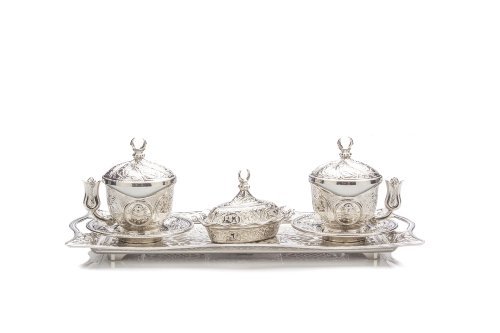 Café Turc Set de service à thé avec 2 tasses so...