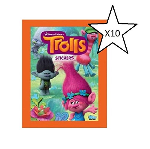 Topps Dreamworks trolls stickers - packs 10 fourni (expédiés à partir du royaume-uni) 5055864521470 (5055864521470)