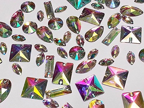 50 x RÉSINE AURORA BOREALIS (AB) TRANSPARENT à ...