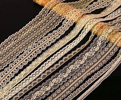 Dentelle Crème Vintage - lot de 20m, Ruban pour...