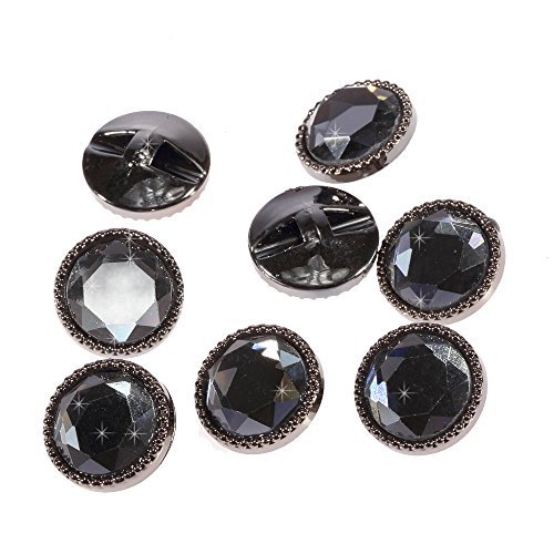 Crystal & Gems UK AB14 Rond Verre Boutons Facettes Diamante De Cristal Strass étincelle à coudre - Pistolet Métal, 20pcs x 25mm code EAN 5055865416867 