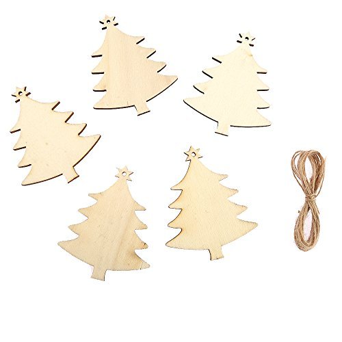 10 sapins de Noël en bois, décorations de maria...