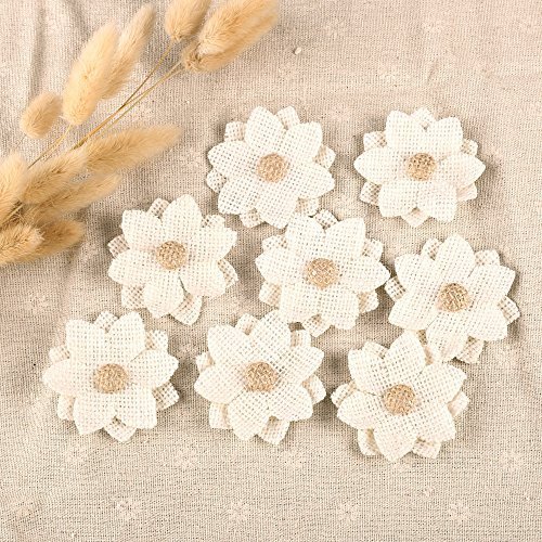 10 X Jute Fleur Hesse Toile De Jute Mariage Rus...