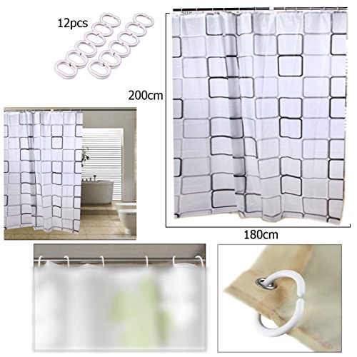 2 - Extra Long de Salle de Bain Moderne en PEVA...