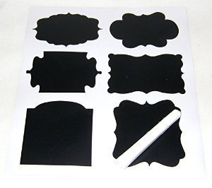 6 x Tableau noir étiquettes Réutilisable Autoco...