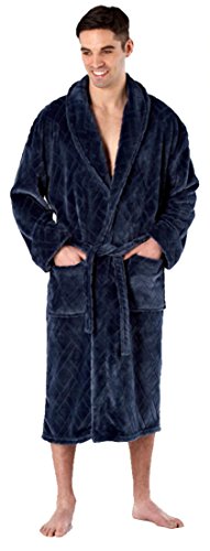 En polaire pour homme-Peignoir Col Châle enroba...