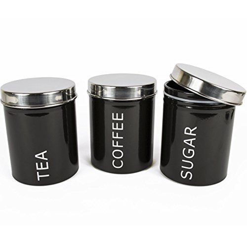 Lot de 3 boîtes thé café sucre ? 800 ml//hermét...