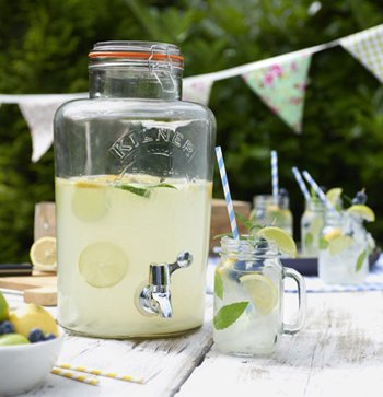 8 L Distributeur de boissons en verre transpare...