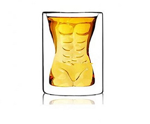 Verre à alcool 200ml en forme de corps de homme...