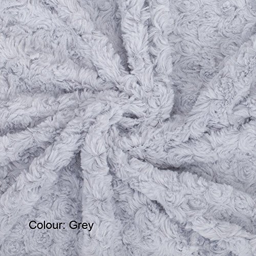 Neotrims Knitted Fabrics Neotrims poils doux fourrure minky Rose en tissu, 20 couleurs, bébé Photographie Fond, artisanat et vêtements. Superbe nouvelle couleur terre couleurs, tourbillon rose motif Fourrure de luxe, poignée souple, Best Seller., Polyester, Gris, 1 m code EAN 5055932988433 