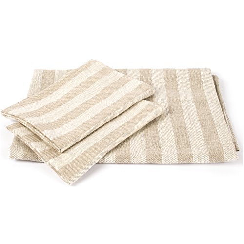 Ensemble de serviettes de bain Lucas en lin à r...