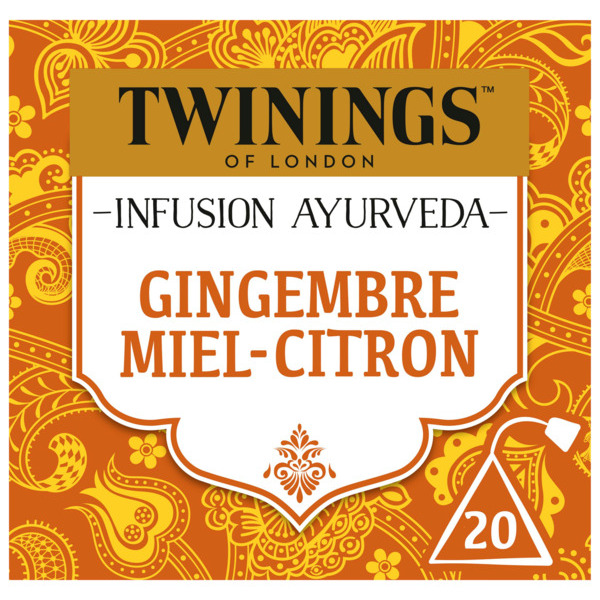Infusion Ayurveda Gingembre Citron Miel Twinings 5055953903019 