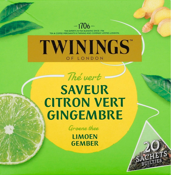  Thé Vert Citron Vert Gingembre Twinings code EAN 5055953903132 