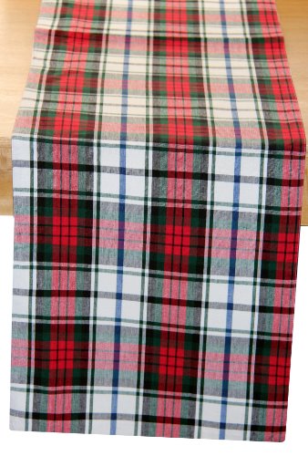 Chemin de table rouge et blanc pour noël de 45 ...