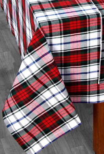 Nappe rouge et blanc pour noël de 140 x 230 cm ...