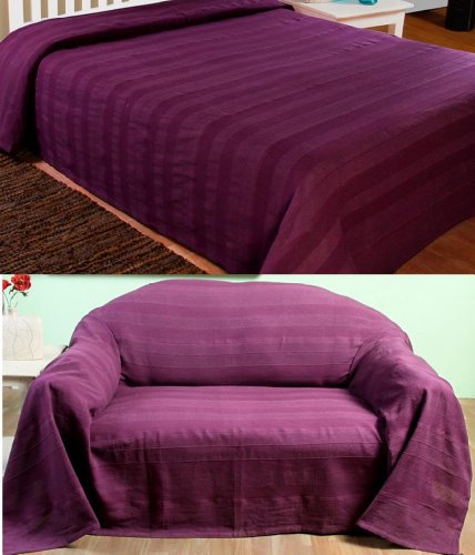 Jeté de lit ou jeté de canapé voilet 230x260cm ...