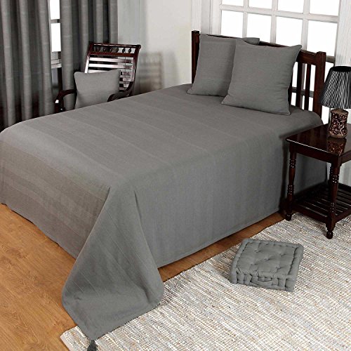 Jeté de lit ou jeté de canapé - gris 255x360cm ...